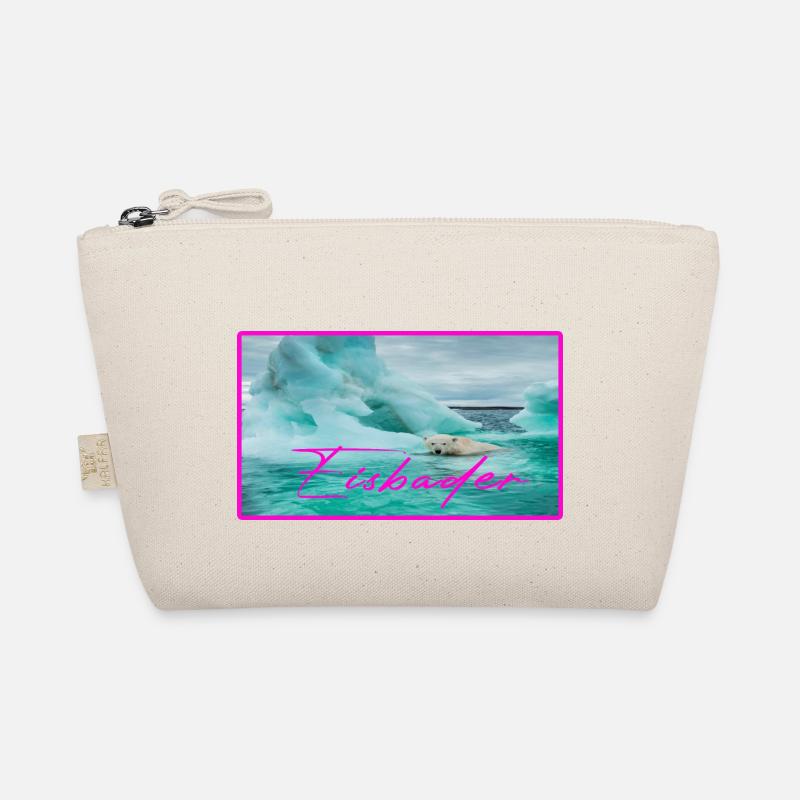 winter bath ice bath polar bear modern mint arctic Organic Pouch