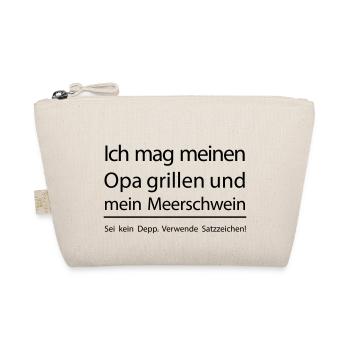 Ich mag meinen Opa grillen - Bio-Täschchen - Natur - Vorne