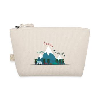 Live Love Travel. - Organic Pouch - nature - Front