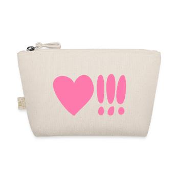 Coeur avec point d’exclamation Pink - Trousse biologique - nature - Devant