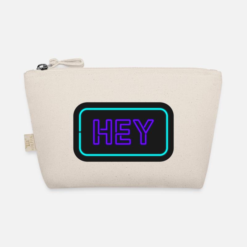 Hey Neon Schild Design - Bio-Täschchen - Natur