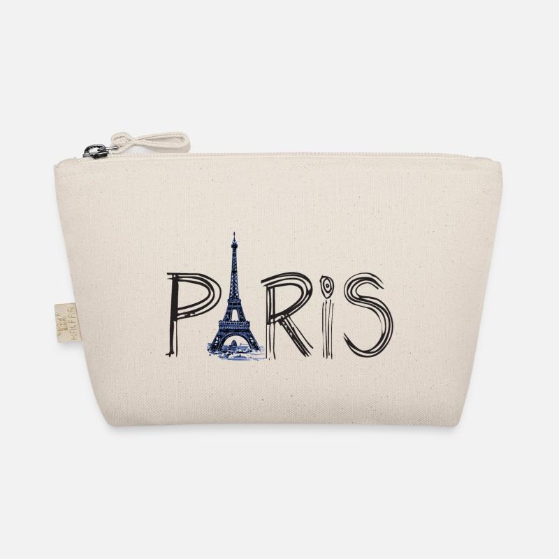 Paris and eiffel tower Organic Pouch