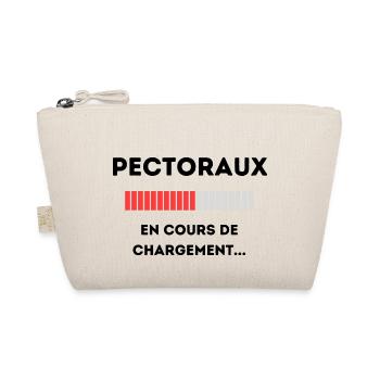 Pectoraux en cours de chargement sport musculation - Trousse biologique - nature - Devant