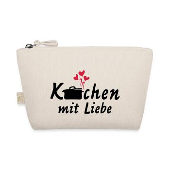 kochen liebe hobbykoch freude spass topf koch herz - Bio-Täschchen - Natur - Vorne