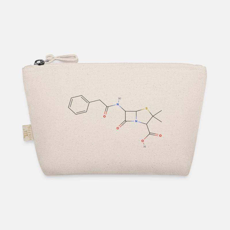 Penicillin Molekül - Farbige Strukturformel Bio-Täschchen