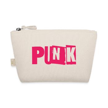 Punk Glitch Typo Neon - Organic Pouch - nature - Front