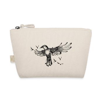 Raven Freedom Bird - Organic Pouch - nature - Front
