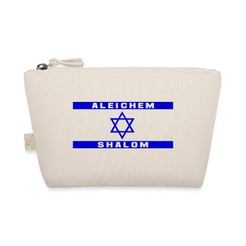 Israel Fahne Flagge Aleichem Shalom Geschenkidee - Bio-Täschchen - Natur - Vorne