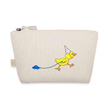 Duck with car boys girl birthday gift - Organic Pouch - nature - Front