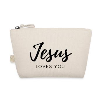 Jesus loves you - Organic Pouch - nature - Front