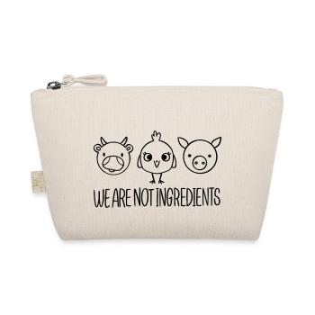 Vegan body - Black and white - Organic Pouch - nature - Front