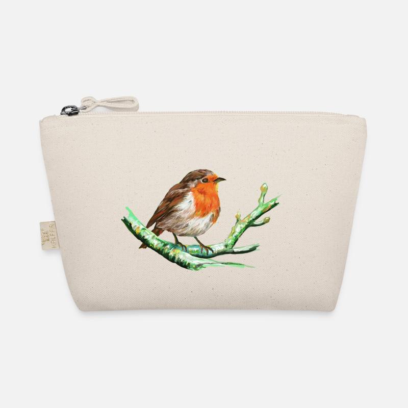 Vogel - Rot Kehle Bio-Täschchen