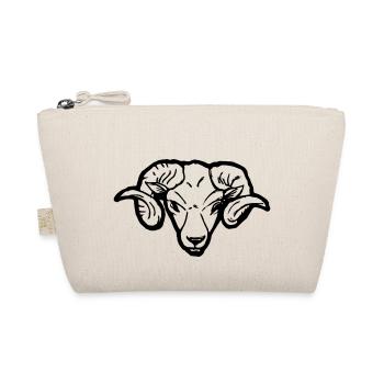 Widderkopf Outline Lustig Schaf Hörner Geschenk - Bio-Täschchen - Natur - Vorne