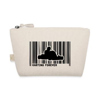 barcode karting car racing sport - Organic Pouch - nature - Front
