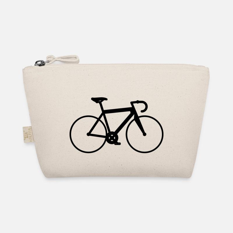 Triathlon Fahrrad LIEBE Geschenk Radfahrer - Bio-Täschchen - Natur