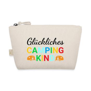 Glückliches Camping Kind - Bio-Täschchen - Natur - Vorne