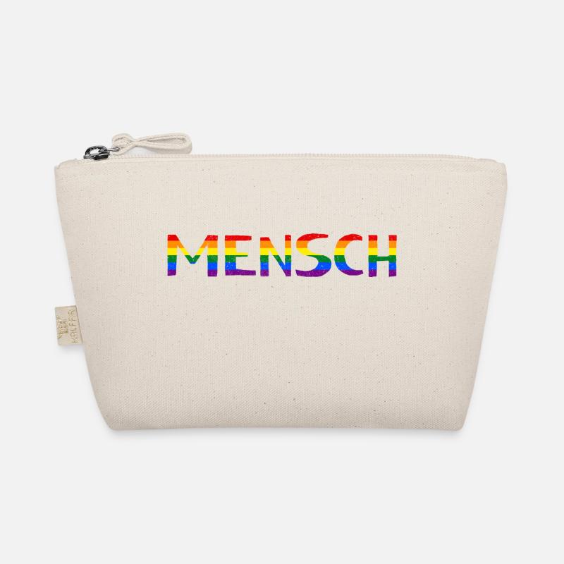 Mensch Regenbogenflagge - Bio-Täschchen - Natur