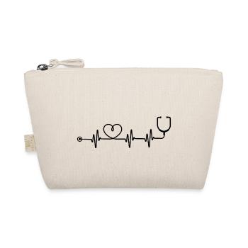 stethoscope doctor t-shirt doctor - Organic Pouch - nature - Front