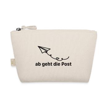 Papierflieger schwarz - Bio-Täschchen - Natur - Vorne
