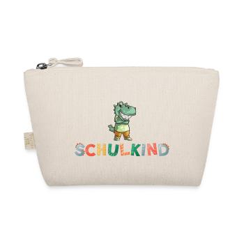 Dino Schulkind bunte Buchstaben Dinosaurier - Bio-Täschchen - Natur - Vorne