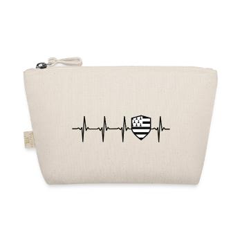 Brittany flag heartbeat badge brittany - Organic Pouch - nature - Front