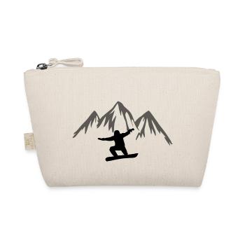 Snowboard Snowboarder - Bio-Täschchen - Natur - Vorne