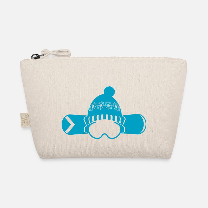 Snowboard Snowboarder - Bio-Täschchen - Natur