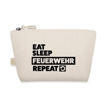 Eat sleep Feuerwehr Repeat Freiwillige Feuerwehr - Bio-Täschchen - Natur - Vorne
