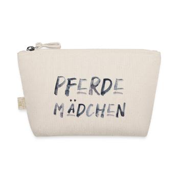 Pferdemädchen Pferd Mädchen Kinder Schrift - Bio-Täschchen - Natur - Vorne