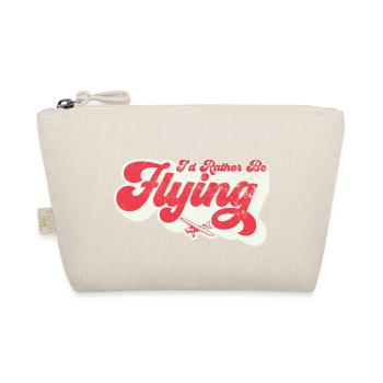 I'd Rather By Flying Pilot Aviation - Organic Pouch - nature - Front