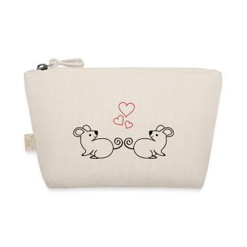 Mice in love - Organic Pouch - nature - Front