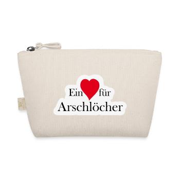 Ein Herz für Arschlöcher - Bio-Täschchen - Natur - Vorne