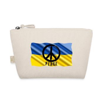 PEACE SIGN - on Ukrainian flag - Organic Pouch - nature - Front