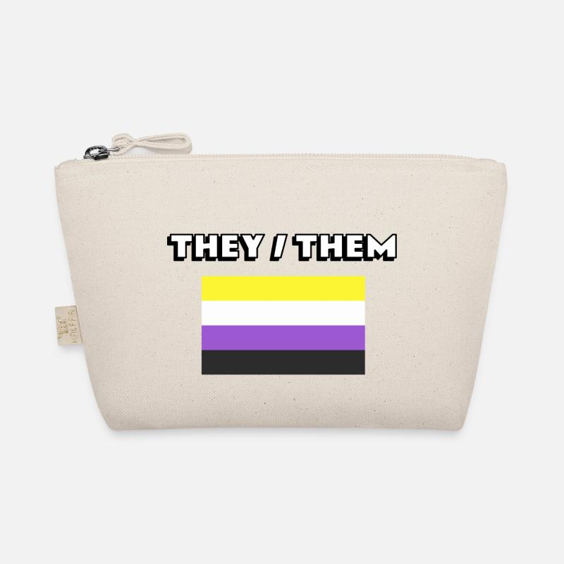 They Them Non Binary Pronouns Flag Organic Pouch