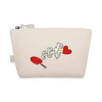 table tennis table tennis bat ping pong - Organic Pouch - nature - Front