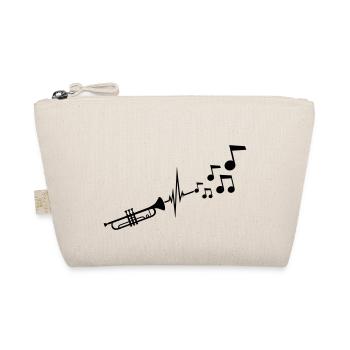 Instrument Trompete Noten - Bio-Täschchen - Natur - Vorne
