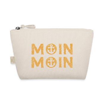 Moin Anker Nordsee Gekritzel Geschenkidee Orange - Bio-Täschchen - Natur - Vorne