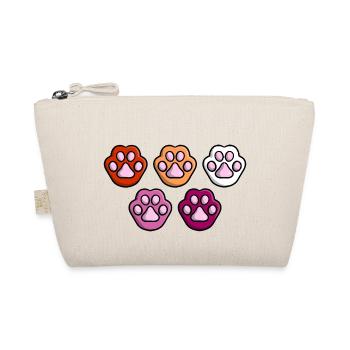 Cute Cat Paw Lesbian Queer Flag Flag LGBTQ - Organic Pouch - nature - Front