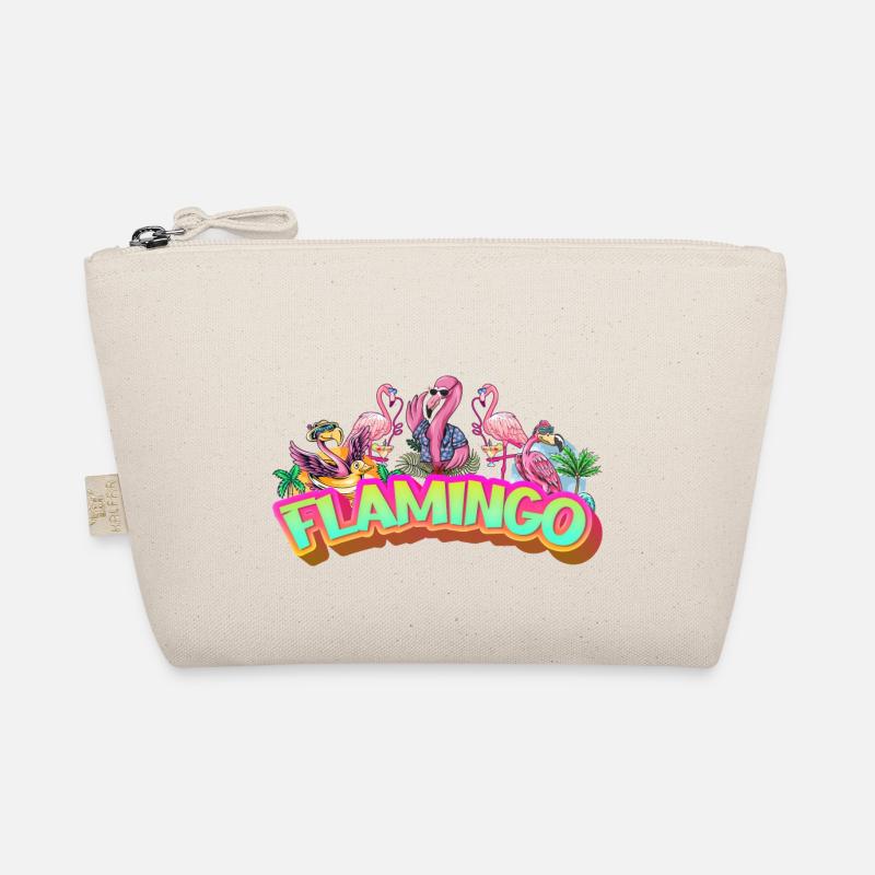 Flamingo Sommer Urlaub Pink Bunt Exotisch Vogel Bio-Täschchen