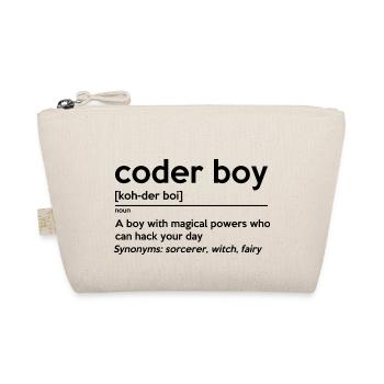 Coding Boy Definition Noun Software Developer Prog - Bio-Täschchen - Natur - Vorne