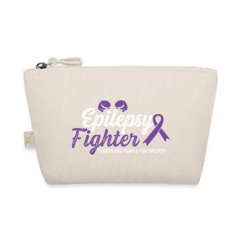 Epilepsy Fighter Happy Person Gift - Organic Pouch - nature - Front