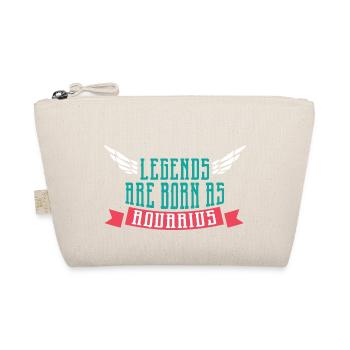 Legends are Aquarius Optimistic Person Gesc - Organic Pouch - nature - Front
