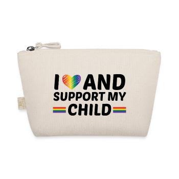 I Love And Support My Child Gay Lesbian Rainbow Pr - Bio-Täschchen - Natur - Vorne