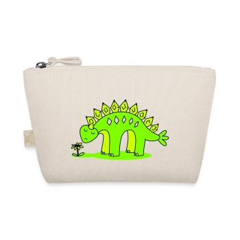 Little Dino smelling a flower - Organic Pouch - nature - Front