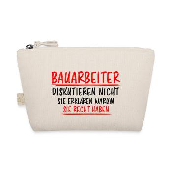 Bauarbeiter Lustiger Spruch Baustelle Job Geschenk - Bio-Täschchen - Natur - Vorne