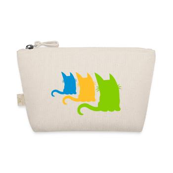 3 bunte kleine Katzen - Bio-Täschchen - Natur - Vorne