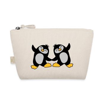 2 pingouins mignons dansant - Trousse biologique - nature - Devant