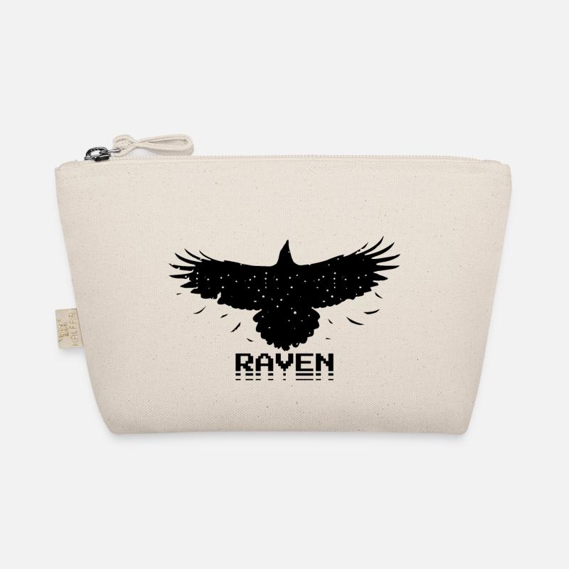 Raven Retro Pixel Style Bio-Täschchen