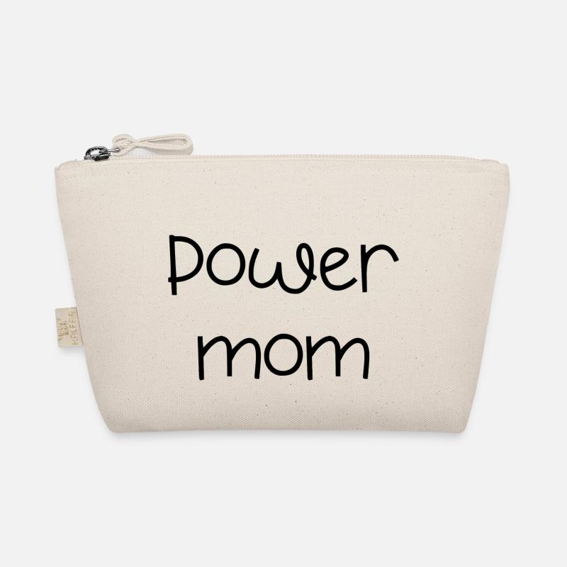 power mom Mama Mutter Kinder Eltern Schrift Bio-Täschchen
