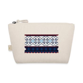 Norwegian sweater pattern - Organic Pouch - nature - Front